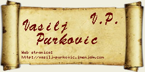 Vasilj Purković vizit kartica